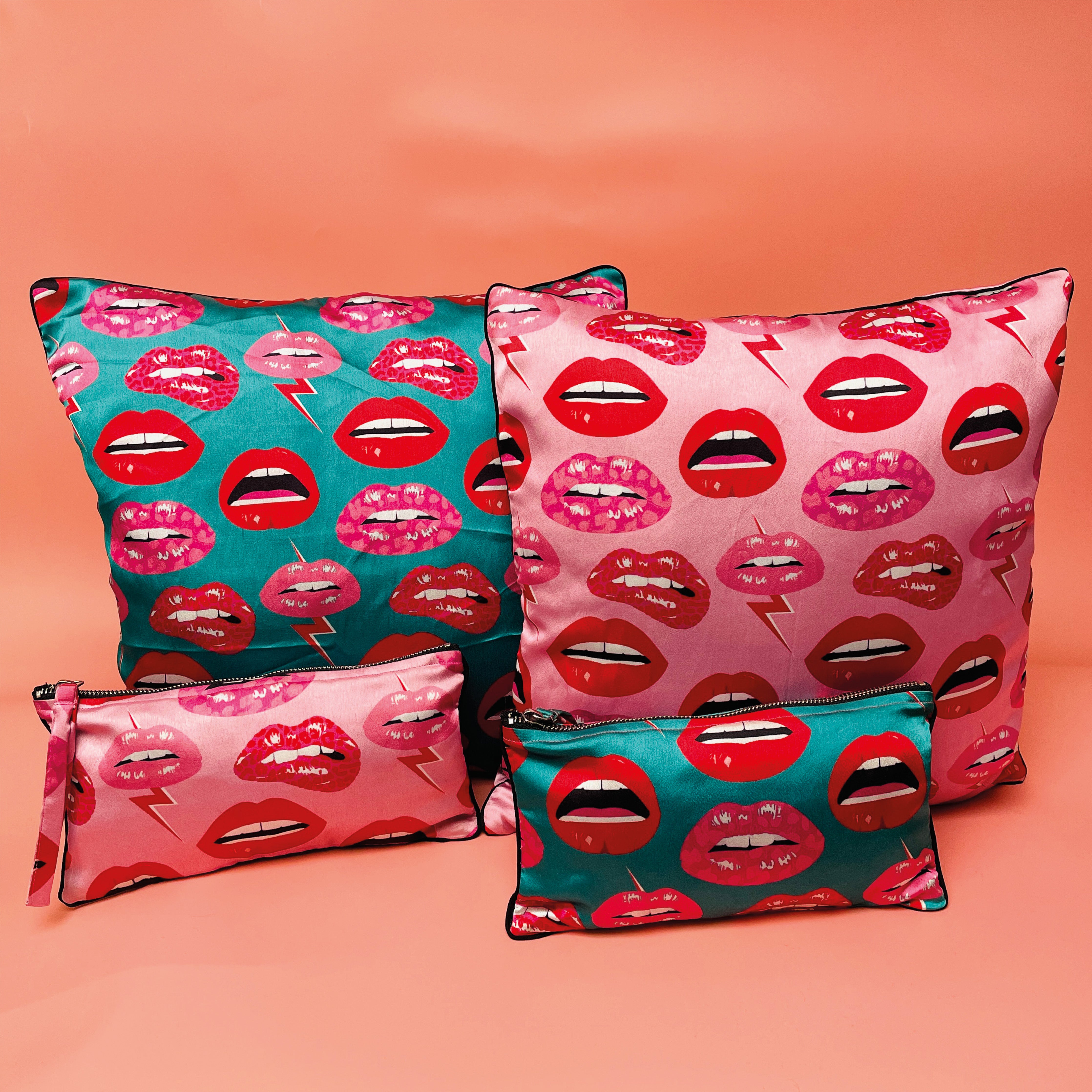The Ultimate Glamour Cushion - Red & Pink