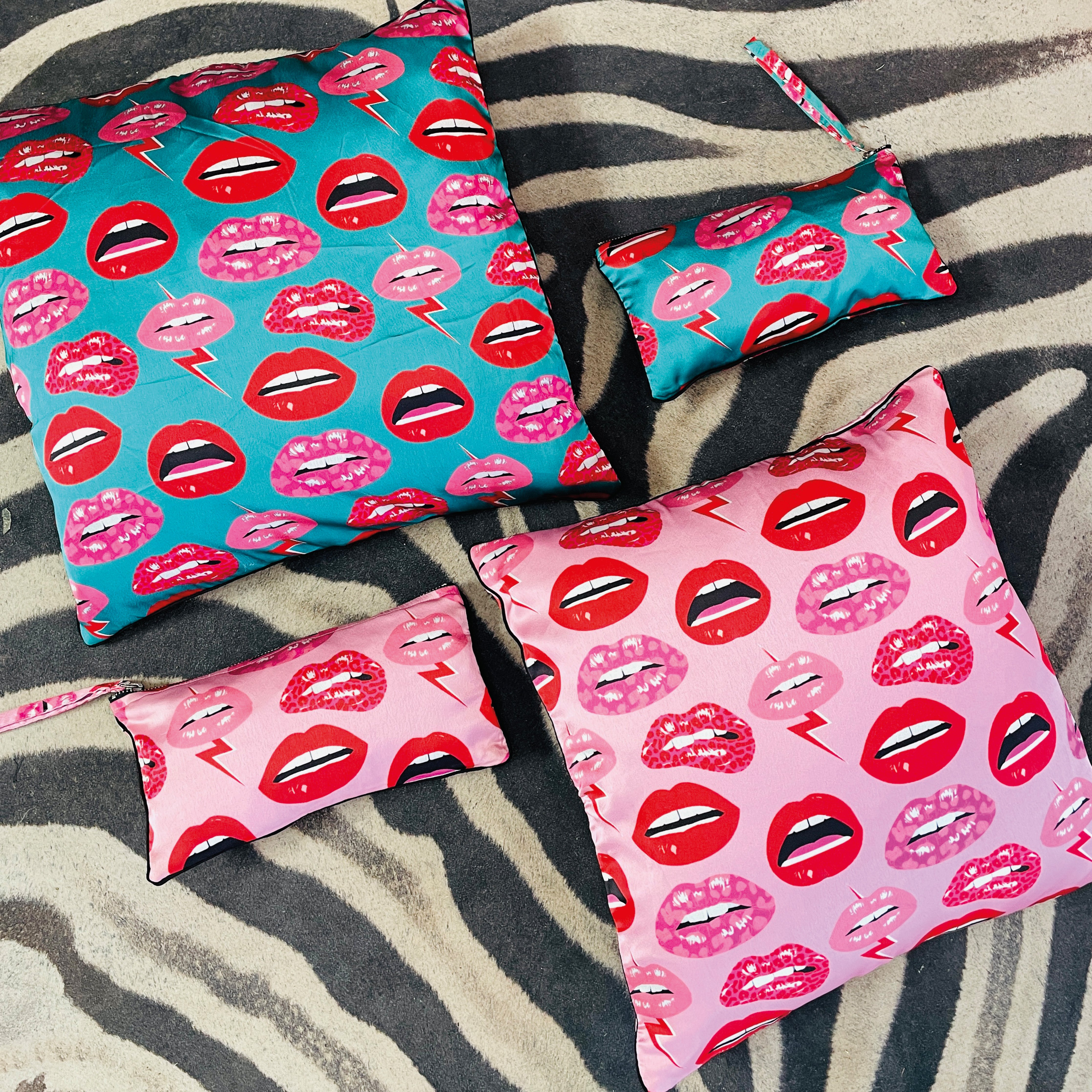 The Ultimate Glamour Cushion - Red & Pink