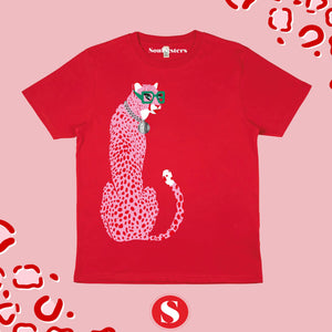 Red C'est Chic Unisex T-shirt red & pink